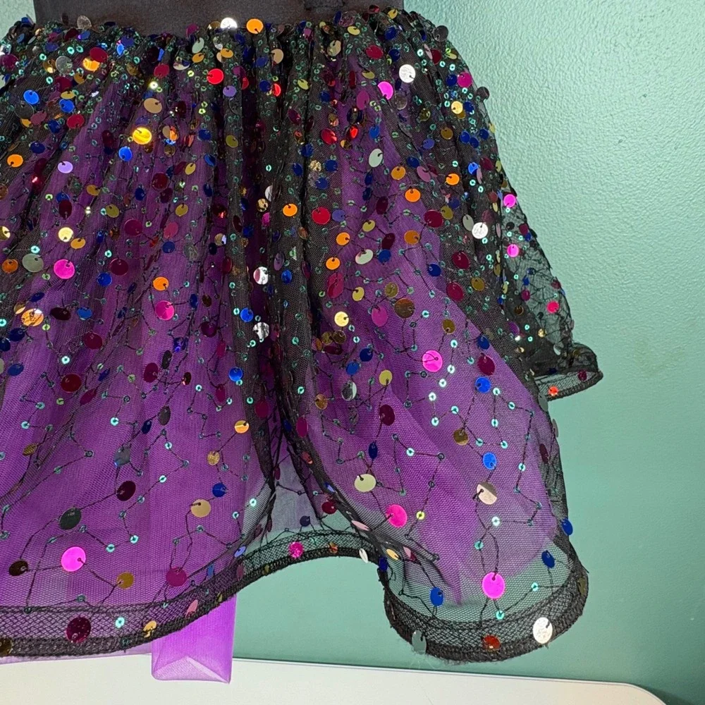 Weissman Purple‎ Sequin Ombre Dance Costume Lyrical Jazz Girls MC